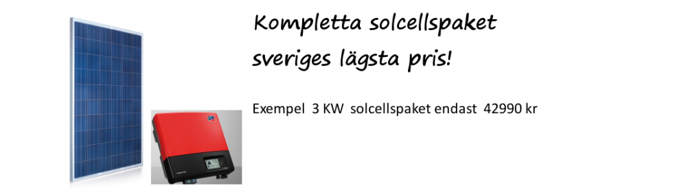 lägsta pris solcellspaket